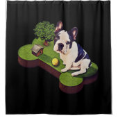 Rideaux De Douche Bal de tennis de Bulldog anglais (Devant)