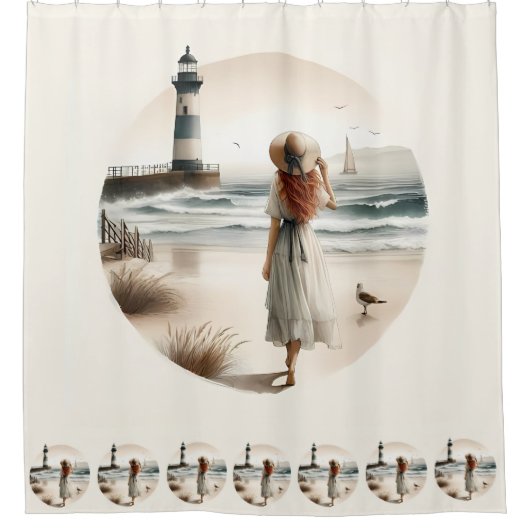 Rideaux De Douche Balade Phare (Devant)