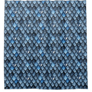 Rideaux De Douche Balance de dragon / gemmes bleues
