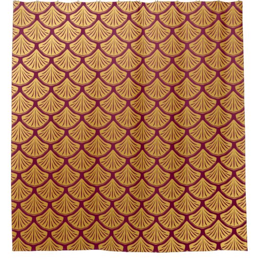 Rideaux De Douche Balances de sirène Art déco - Magenta (Devant)