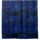 Rideaux De Douche Balayages d'Agate Bleu Lapis (Devant)