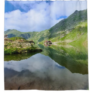 Rideaux De Douche Balea Lake en Roumanie : une photographie alpine é