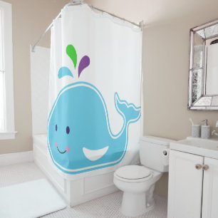 Rideaux De Douche Baleine de la petite fille