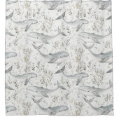 Rideaux De Douche Baleines gris océanique (Devant)