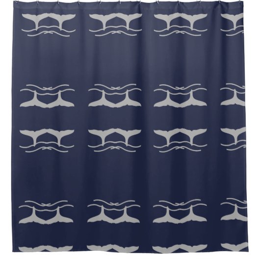 Rideaux De Douche Baleines Tail Motif (Devant)