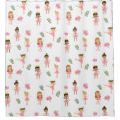 Rideaux De Douche Ballet Pink Ballerinas Motif dansant (Devant)