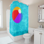 Rideaux De Douche Ballon de plage dans la piscine (En situation)