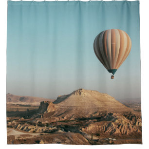 RIDEAUX DE DOUCHE BALLONS D'AIR CHAUD SUR AIR MOYEN