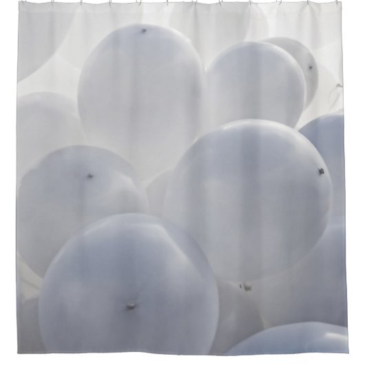 Rideaux De Douche Ballons de jouets blancs (Devant)