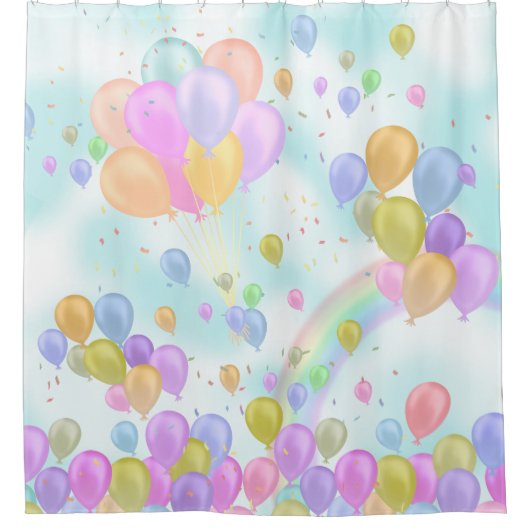 Rideaux De Douche Balloons Pastel Towel (Devant)