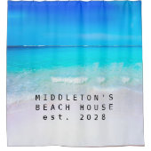 Rideaux De Douche Balnéaire Scene Été Ocean Beach House (Devant)