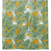 Rideaux De Douche Banane tropicale moderne Motif vert (Devant)