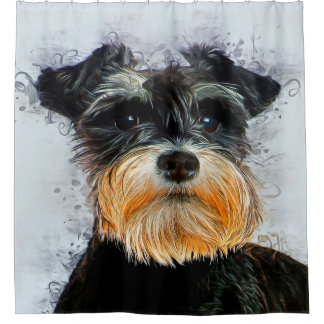 Rideaux De Douche Banc Décor | AMOUREUX DES CHIENS | Cute Schnauzer