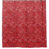 Rideaux De Douche Bandana Red Paisley (Devant)