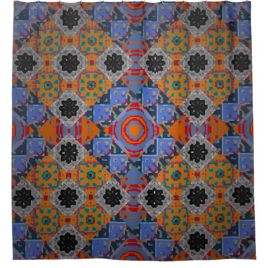 Rideaux De Douche Bandanna shawl, tablecloth fabric design, silk nec (Devant)