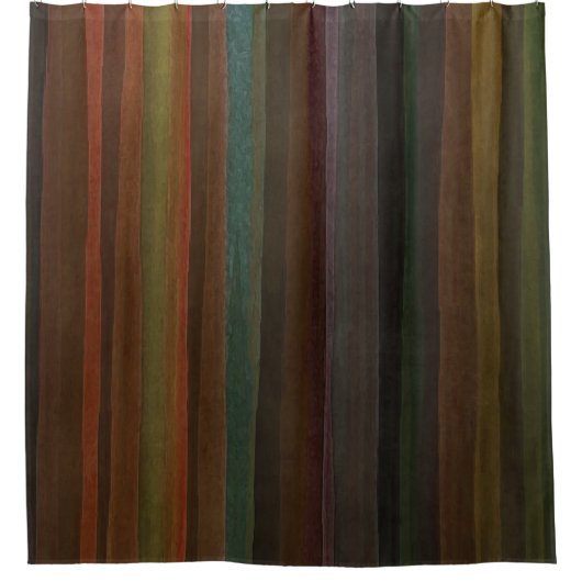 Rideaux De Douche Bande des tons de la Terre (Devant)