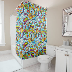 Rideaux De Douche Bande dessinée colorée motif thématique