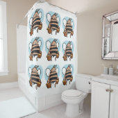 Rideaux De Douche Bande dessinée d'abeille (En situation)