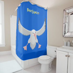 Rideaux De Douche Bande dessinée de l'oiseau mûre albatros