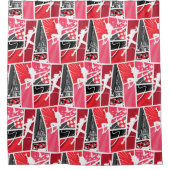 Rideaux De Douche Bande dessinée Miraculaire Ladybug Paris Motif (Devant)