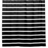 Rideaux De Douche Bande noire et blanche moderne (Devant)