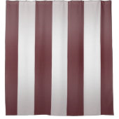 Rideaux De Douche Bande rouge blanche gris bordeaux (Devant)