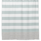 Rideaux De Douche Bande turque Aqua & Greige (Devant)