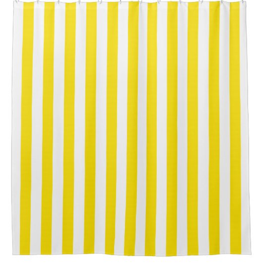 Rideaux De Douche Bande verticale blanche jaune NL #0 (Devant)