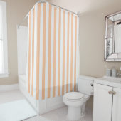 Rideaux De Douche Bande verticale blanche Peach NL #0 (En situation)