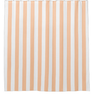 Rideaux De Douche Bande verticale blanche Peach NL #0