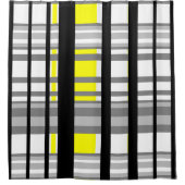 Rideaux De Douche Bandes blanches et grises noires (Devant)