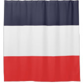 Rideaux De Douche Bandes Bleu Blanc & Rouge Rayé (Devant)