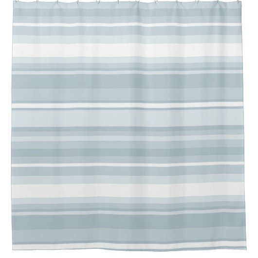 Rideaux De Douche Bandes bleu glace (Devant)