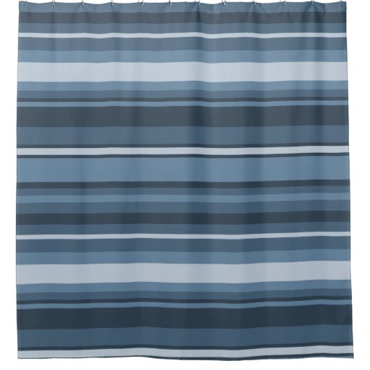 Rideaux De Douche Bandes bleu gris (Devant)