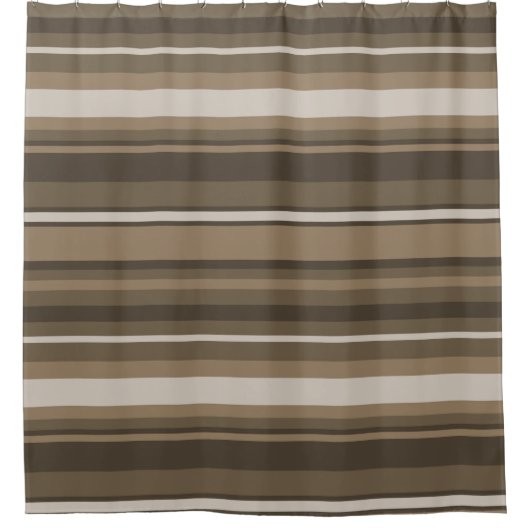 Rideaux De Douche Bandes Brown (Devant)