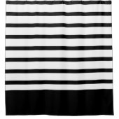 Rideaux De Douche Bandes classiques en noir et blanc (Devant)