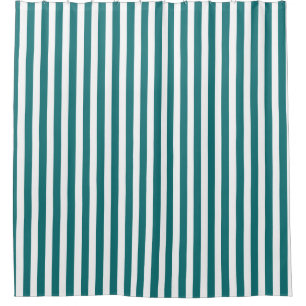 Rideaux De Douche Bandes de bonbons turquoises et blanches
