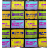 Rideaux De Douche Bandes de cassettes Pop Art Retro 80s (Devant)