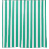 Rideaux De Douche Bandes de transats vert et blanc (Devant)