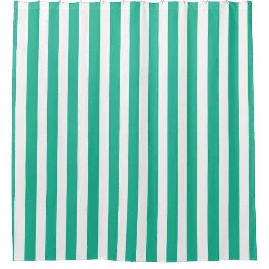 Rideaux De Douche Bandes de transats vert et blanc (Devant)
