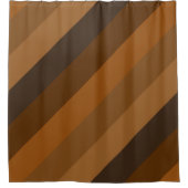 Rideaux De Douche Bandes diagonales Brown rustiques (Devant)