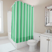 Rideaux De Douche Bandes d'ombre vertes (En situation)