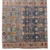 Rideaux De Douche Bandes jaunes de Kuba bleu bleu foncé  (Devant)