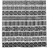 Rideaux De Douche Bandes Motifs modernes Boho noir et blanc (Devant)