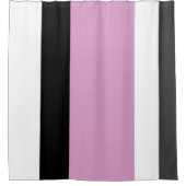 Rideaux De Douche Bandes noires, grises et blanches (Devant)