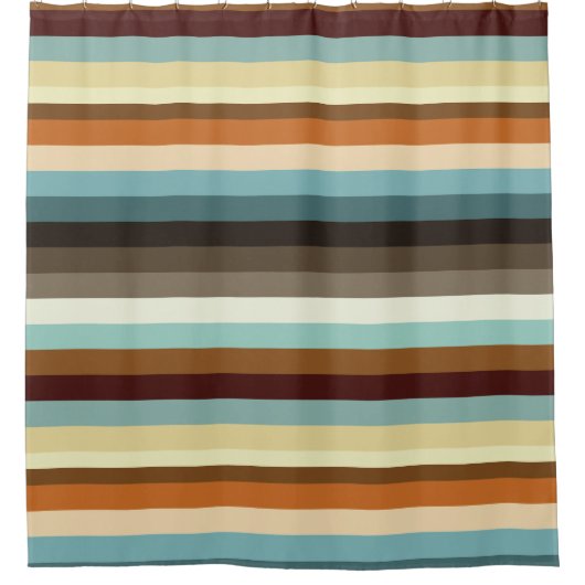 Rideaux De Douche Bandes rétro (Devant)