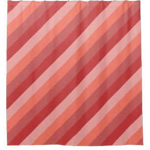 Rideaux De Douche Bandes roses de corail