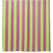 Rideaux De Douche Bandes roses et vertes (Devant)