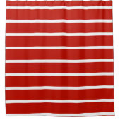 Rideaux De Douche Bandes rouges et blanches (Devant)
