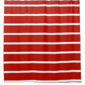 Rideaux De Douche Bandes rouges et blanches (Devant)